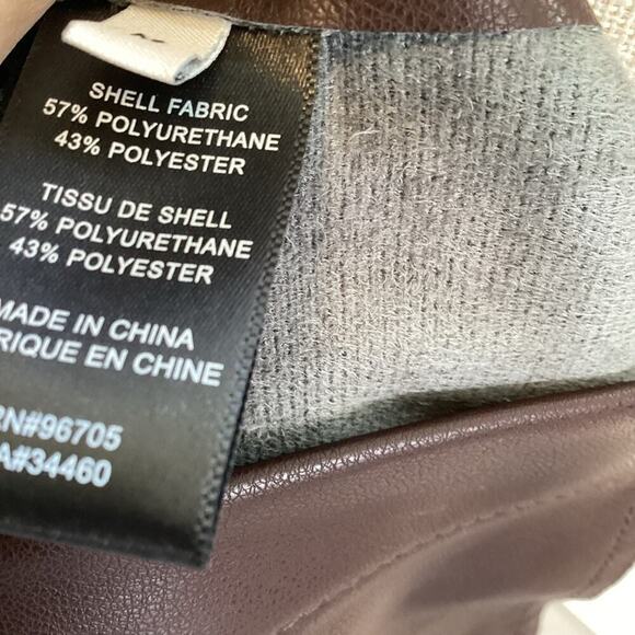 REBECCA TAYLOR FAUX LEATHER SOFT BUTTON DOWN JACKET SIZE MED - Picture 9 of 9